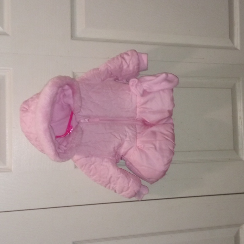 Rothschild size 12M pink winter ☃️ coat with pink mittens